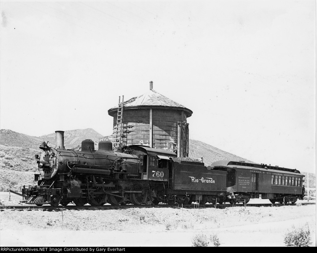 DRGW 4-6-0 #760 - Denver & Rio Grande Western